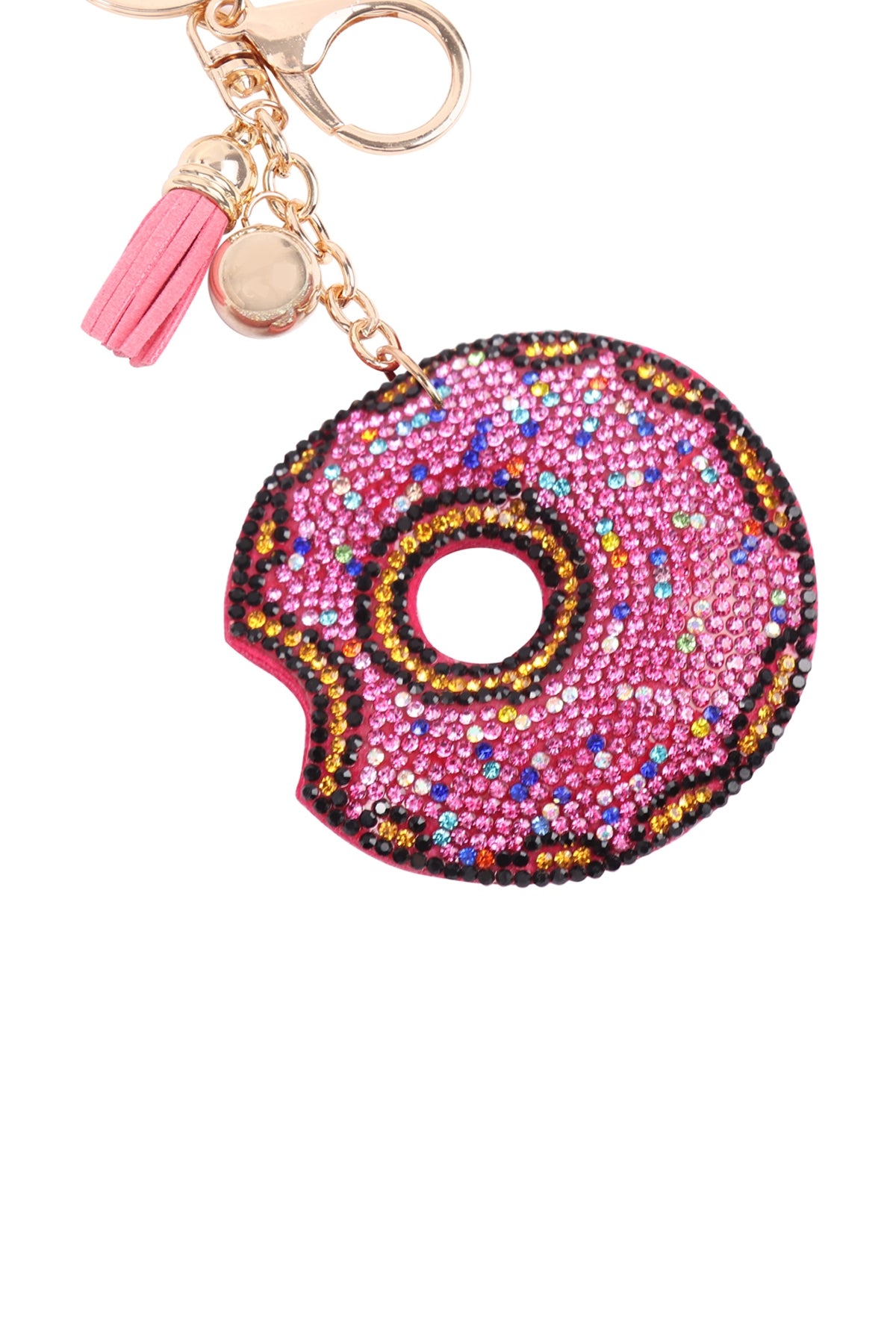 Bite Doughnut Tassel Keychain