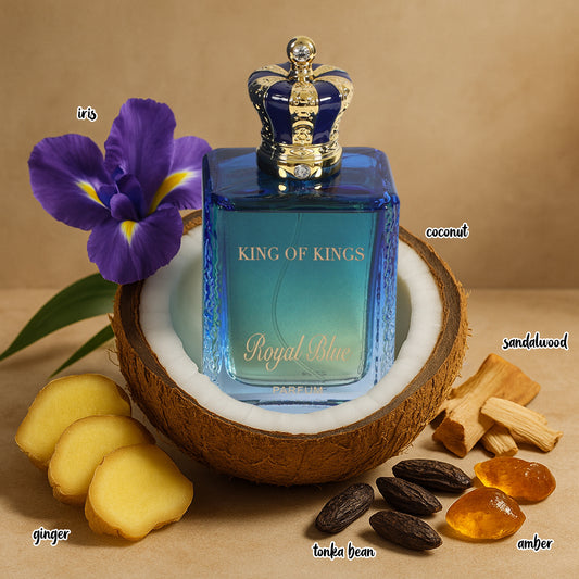 King Of Kings Royal Blue Spray Cologne Eau De Parfum For Men - 100ML/3.4 FL.OZ./1PCPCS