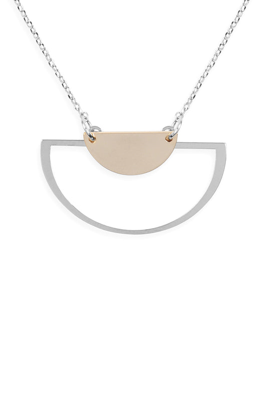 Half Round Pendant Necklace