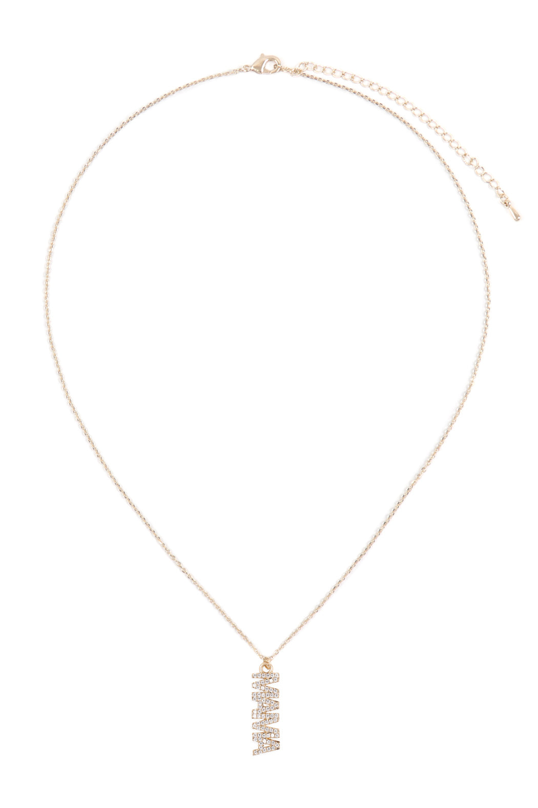 Brass "MAMA" With Cry Letter Necklace