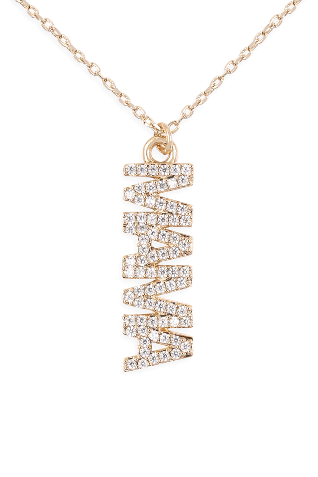 Brass "MAMA" With Cry Letter Necklace