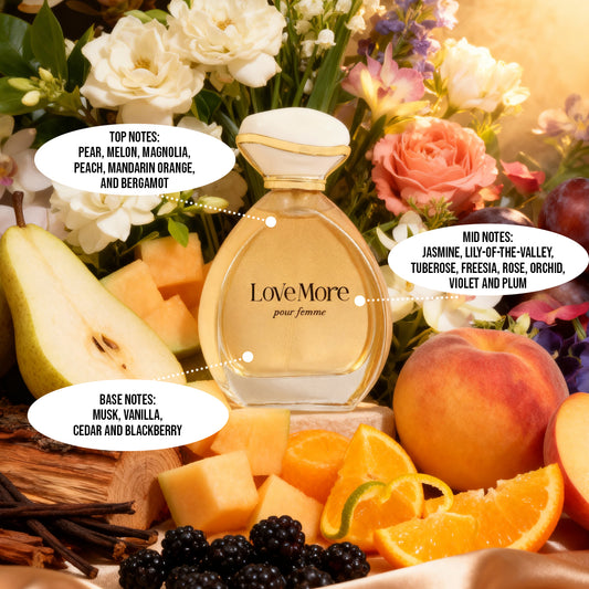 Love More Pour Femme Spray Perfume Eau De Parfum For Women - 100ML/3.4FL.OZ./3PCS