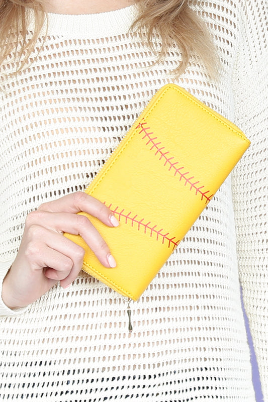 Softball Zipper Wallet