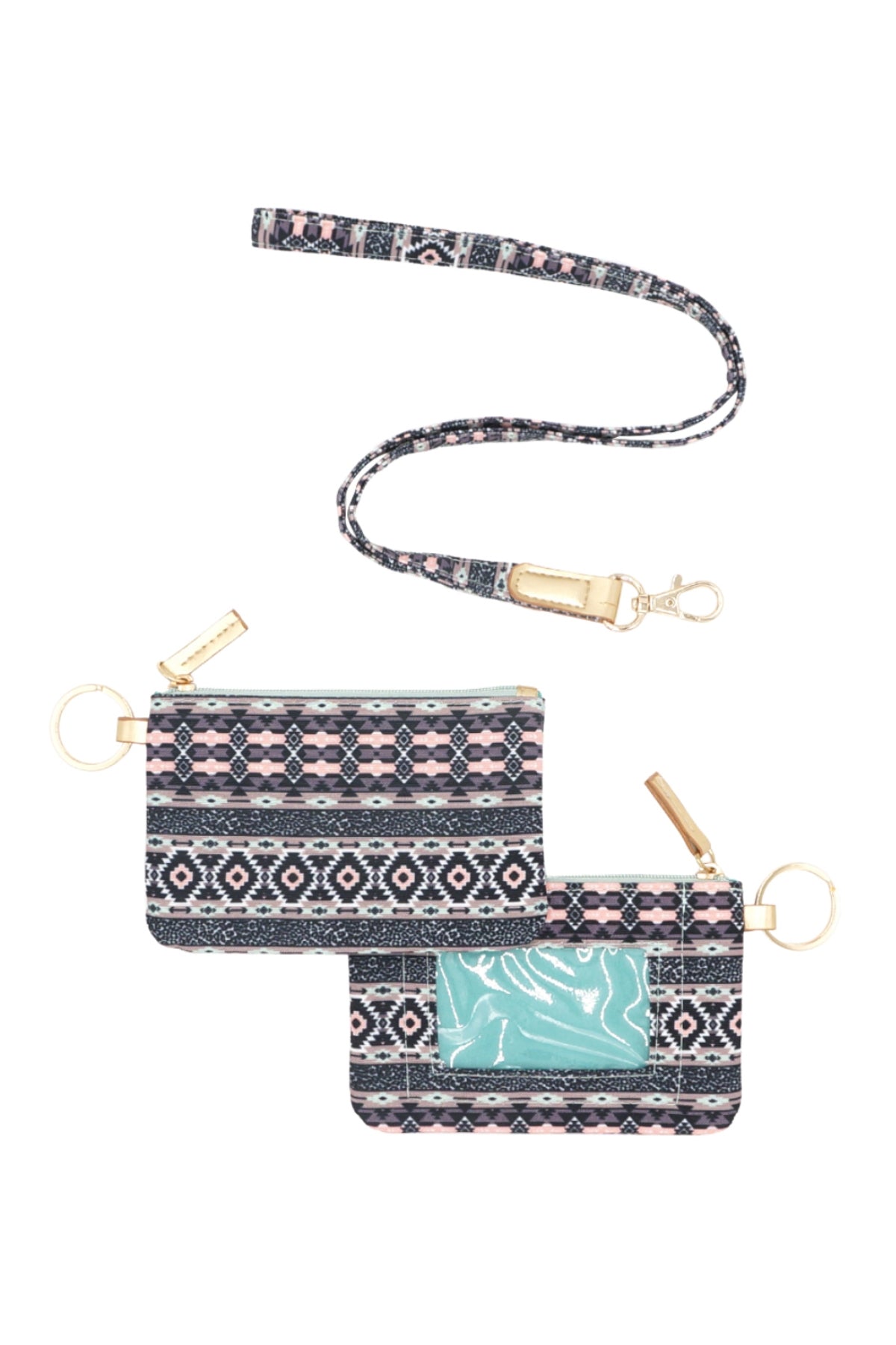 Leopard Tribal ID Wallet & Detachable Lanyard