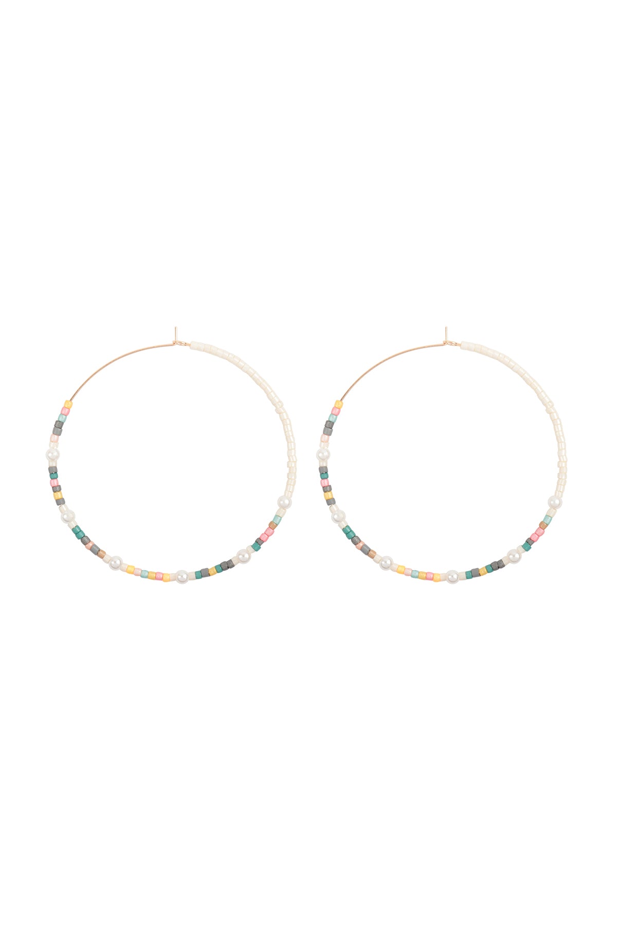 Two Tone Glass Seed Beads Earrings