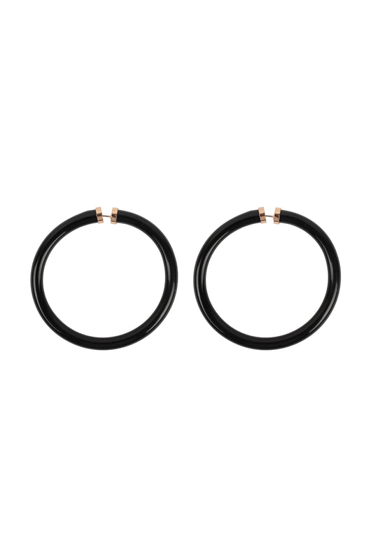 2.25" Tube Jelly Hoop Earrings