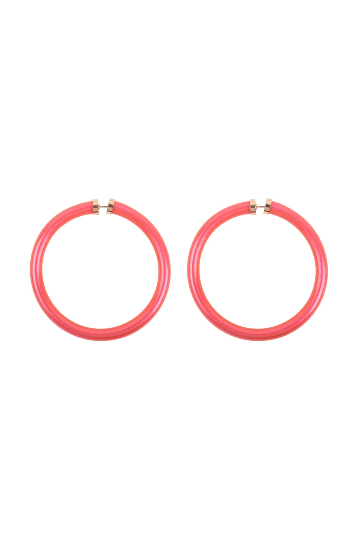 2.25" Tube Jelly Hoop Earrings