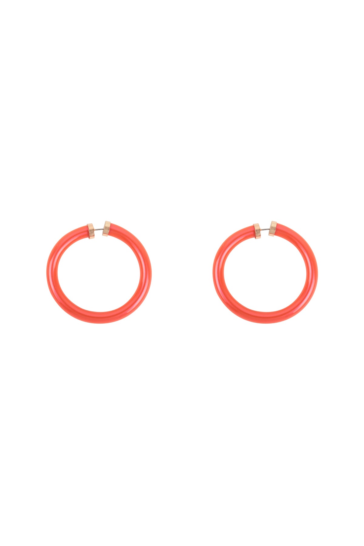 Tube Jelly Hoop Earrings Fuchsia
