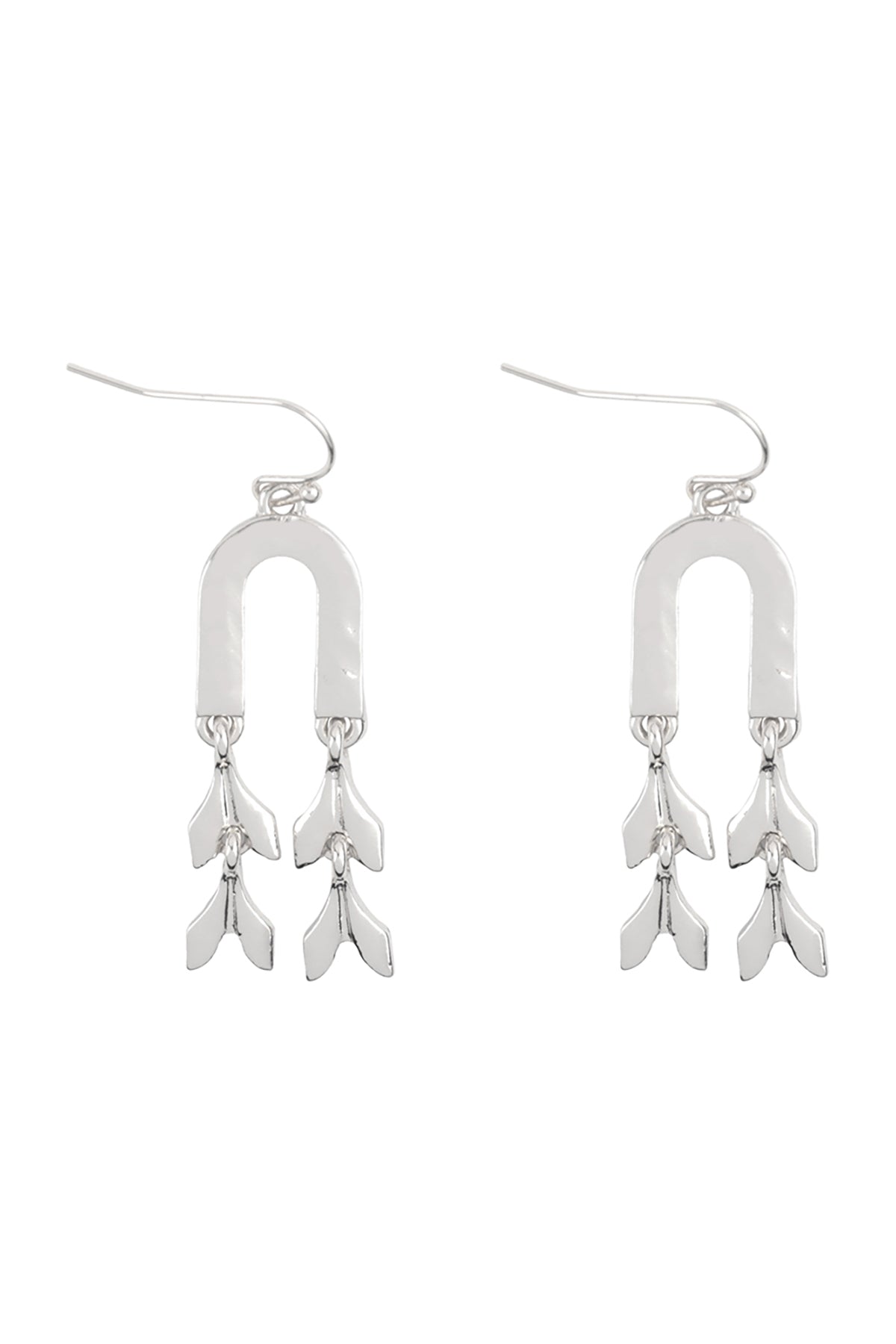 Arrow Head Dangle Linked Earrings