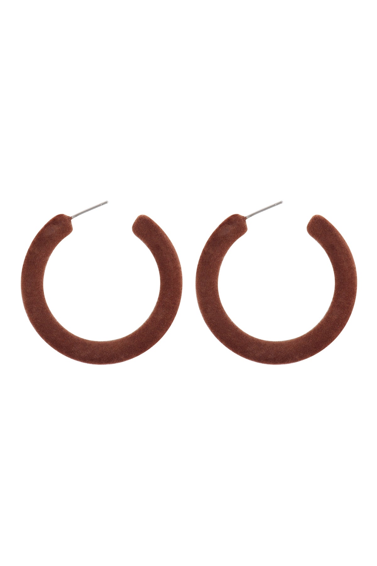 1.5" Velvet Hoop Earrings