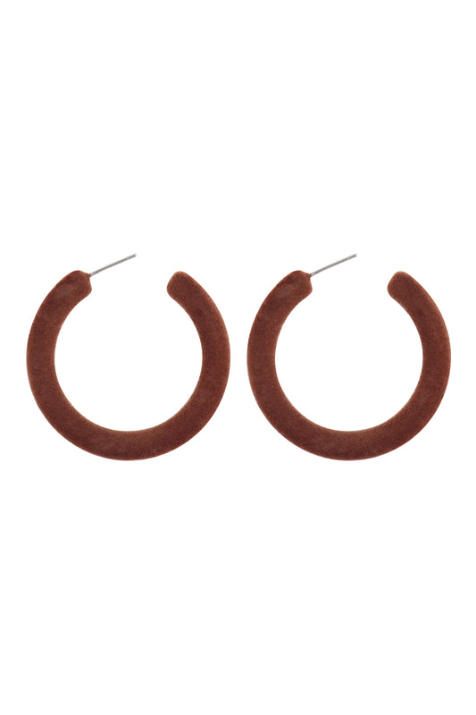 1.5" Velvet Hoop Earrings