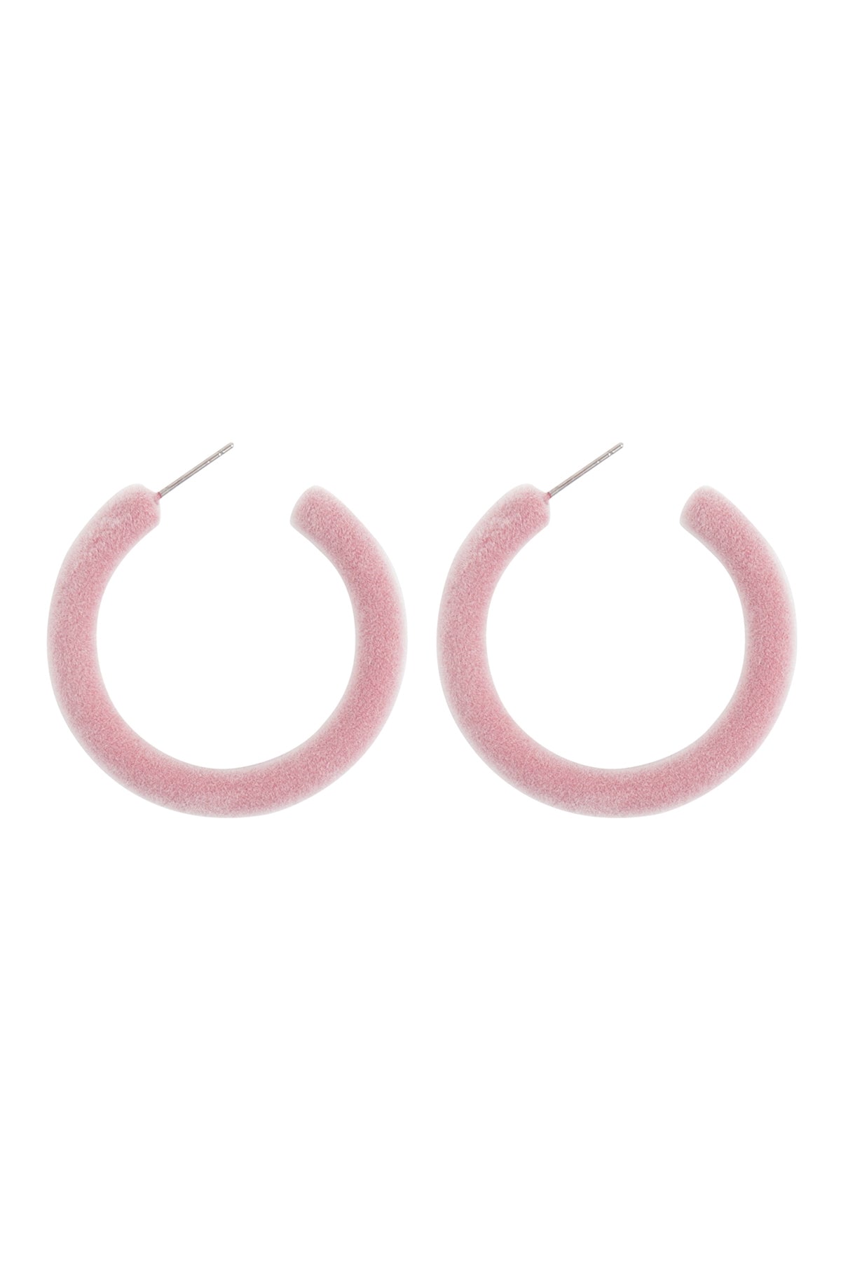 1.5" Velvet Hoop Earrings