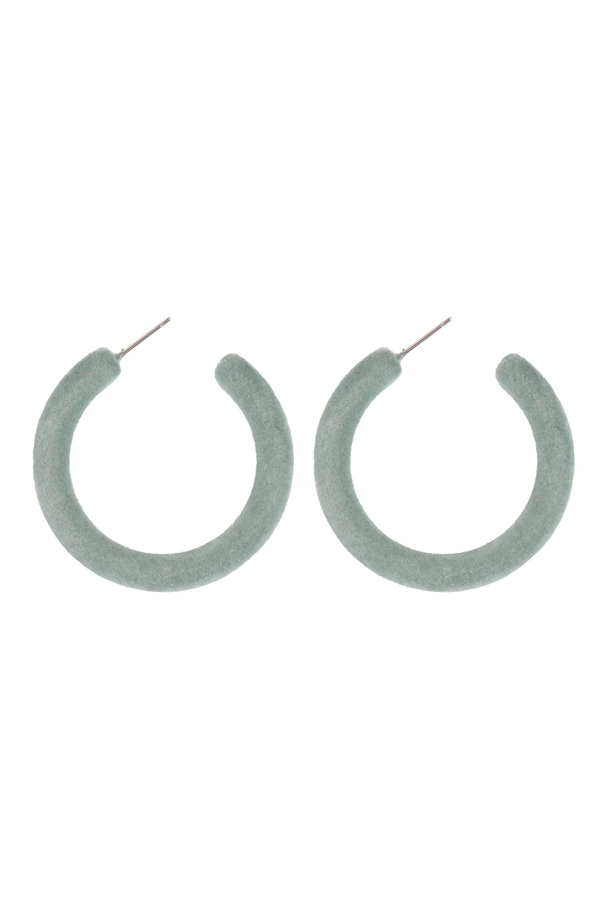 1.5" Velvet Hoop Earrings