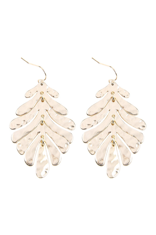 Gold Fish Hook Metal Earrings