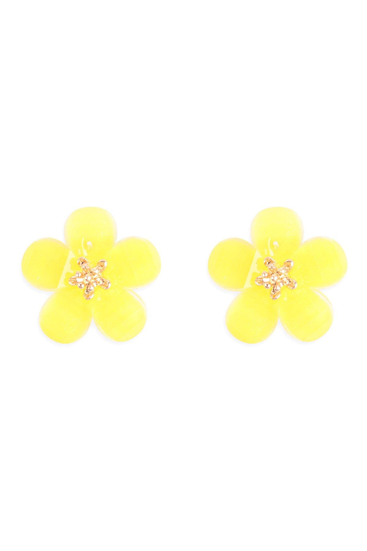 Resin Flower Stud Earrings