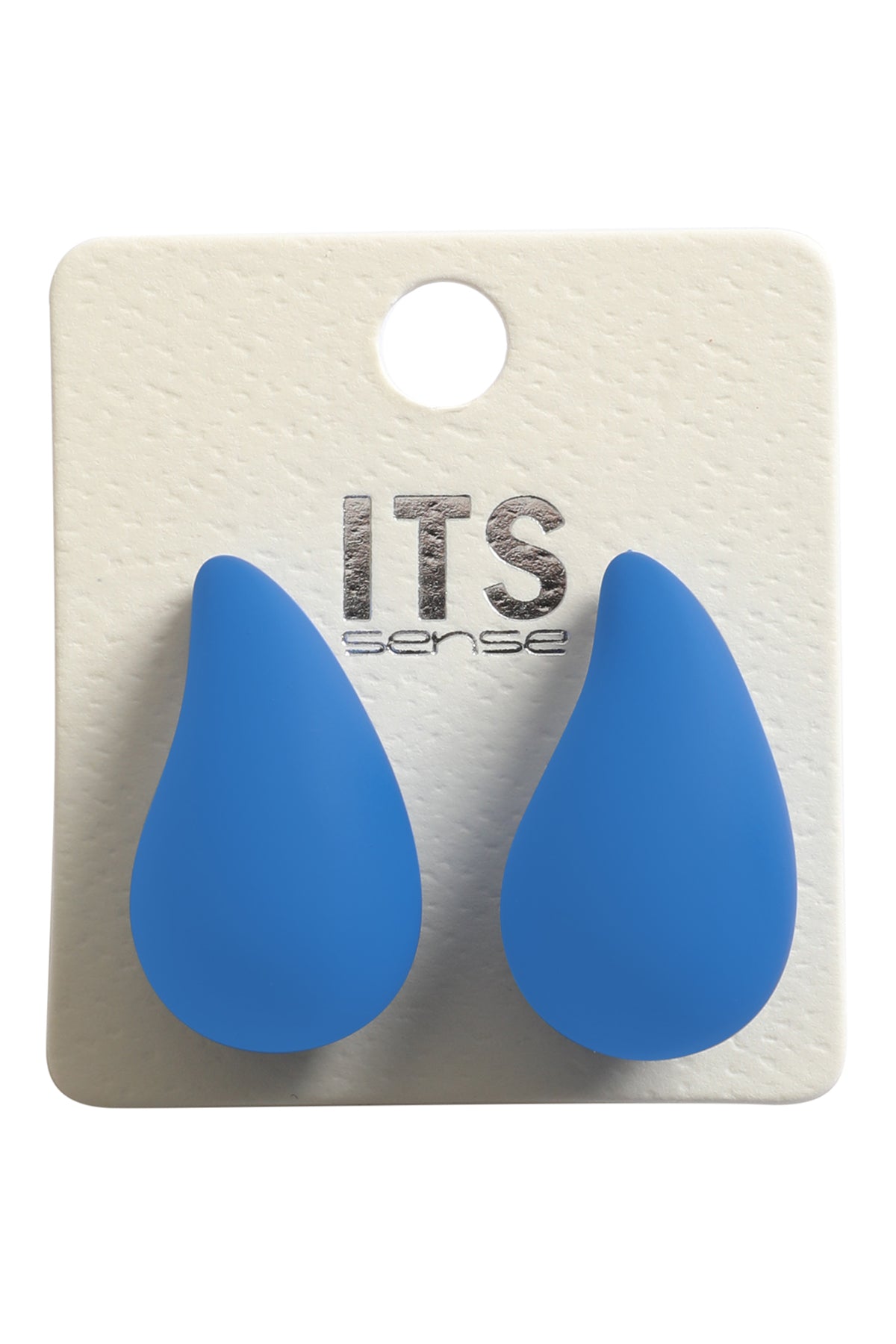 Teardrop Shape Acrylic Stud Earrings Blue