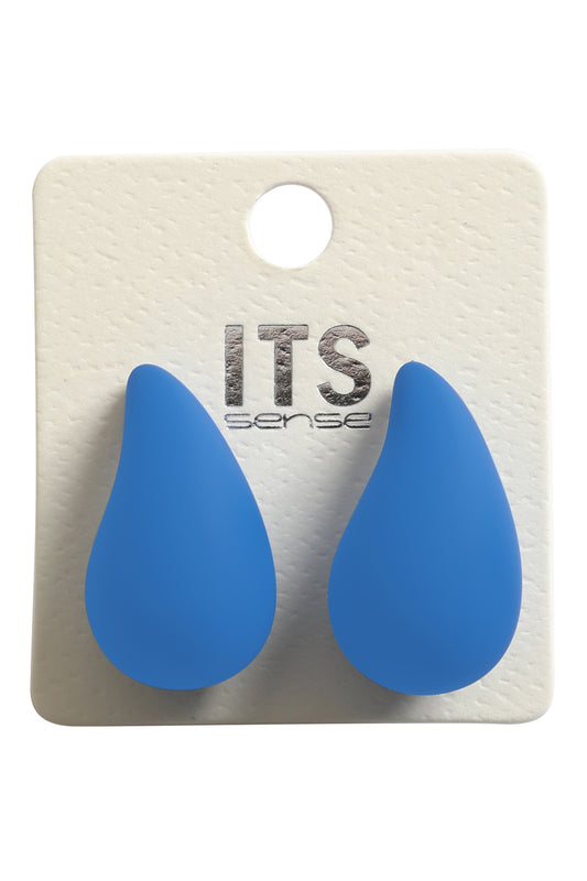 Teardrop Shape Acrylic Stud Earrings Blue
