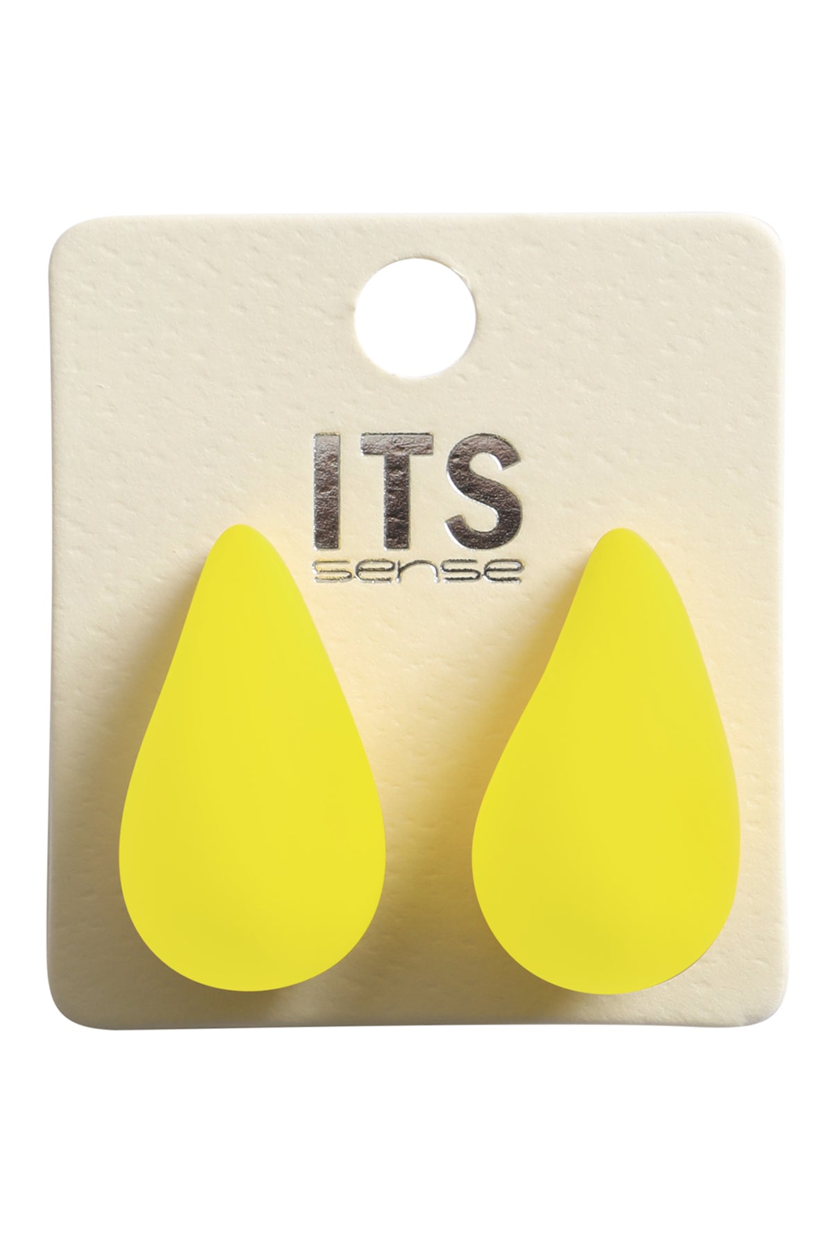 Teardrop Shape Acrylic Stud Earrings Yellow