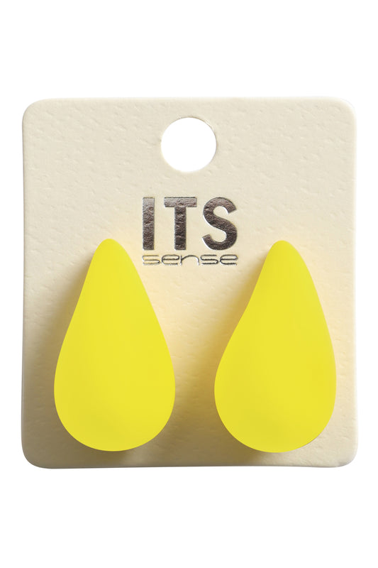 Teardrop Shape Acrylic Stud Earrings Yellow