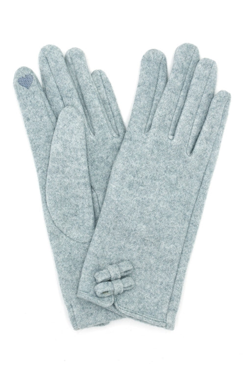 Two Mini Bows Soft Smart Touch Gloves