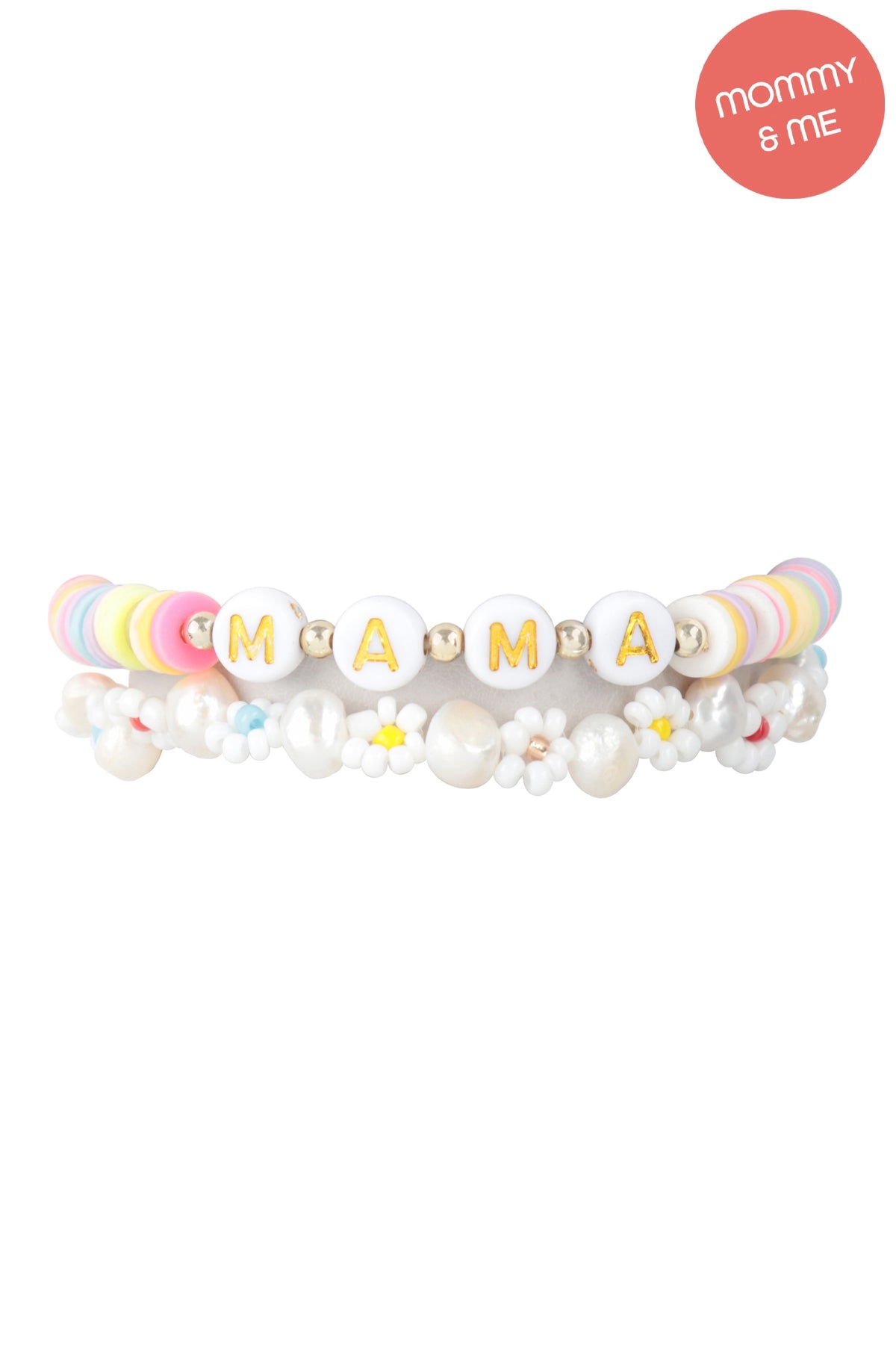 Mama & Mini Fimo Flower Bracelet Set