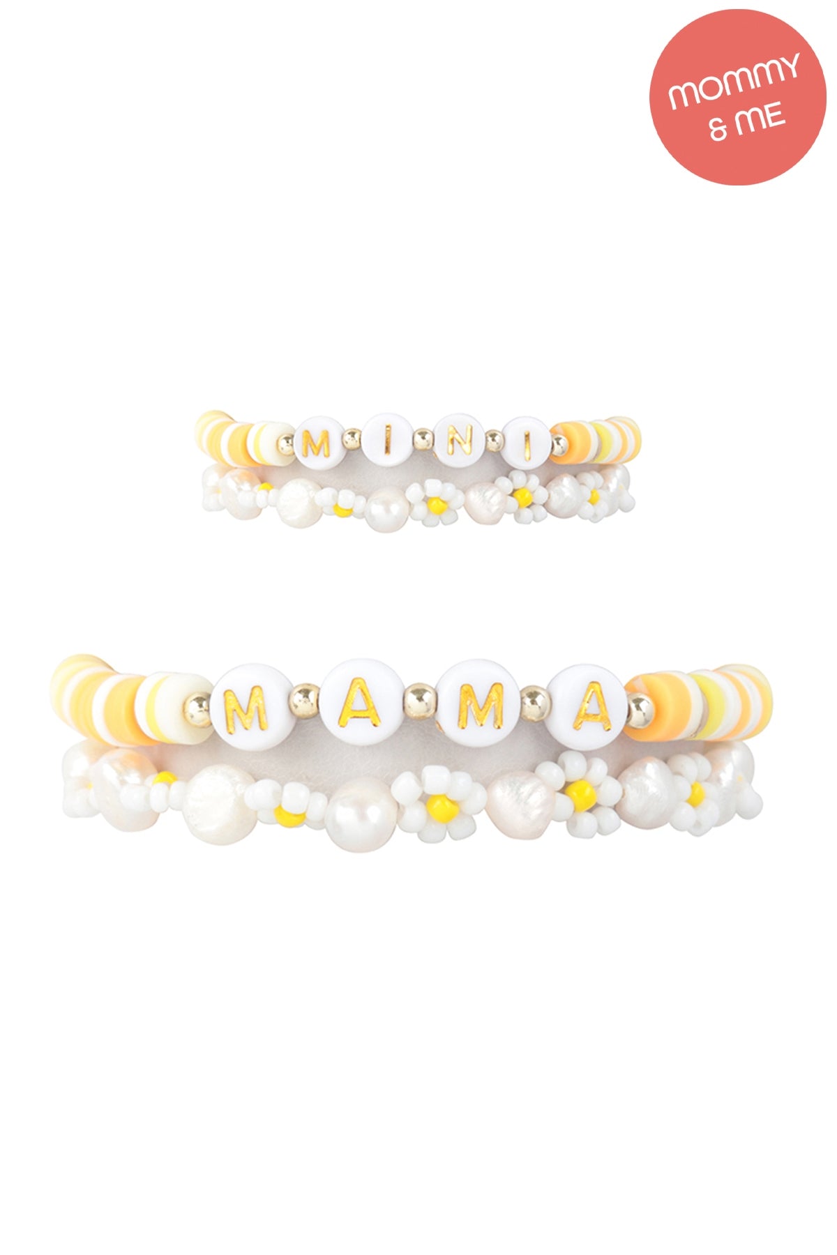 Mama & Mini Fimo Flower Bracelet Set
