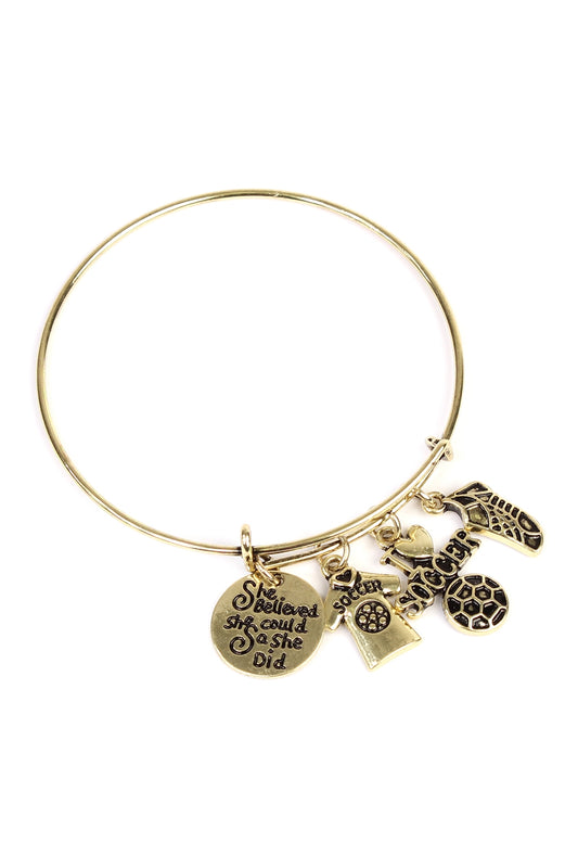 Gold Soccer Bracelet