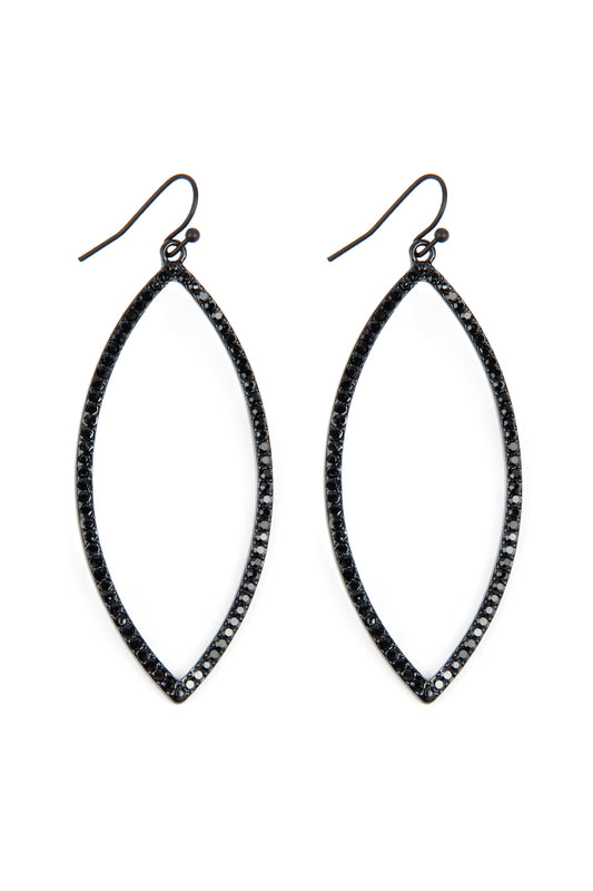 Open Marquise Rhinestone Earrings