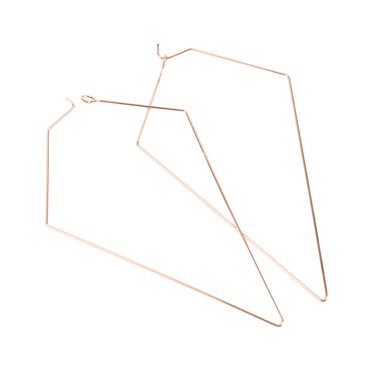 Gold Diamond Shape Wired Earrings