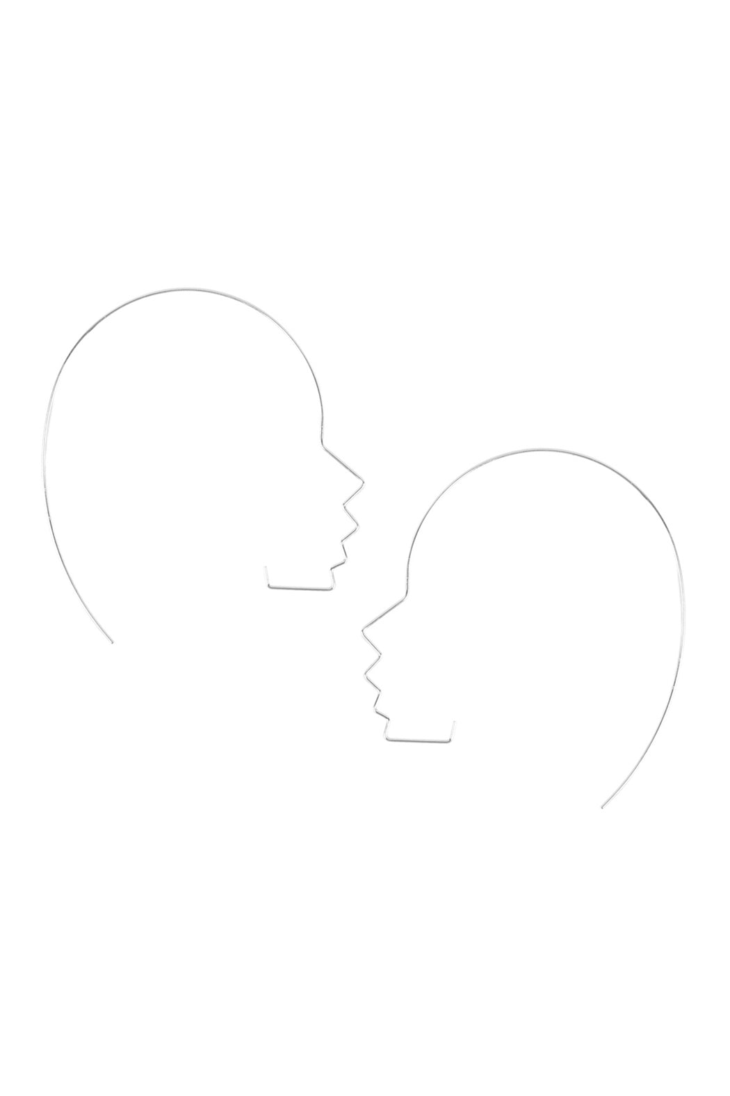 Side Face Wire Earrings