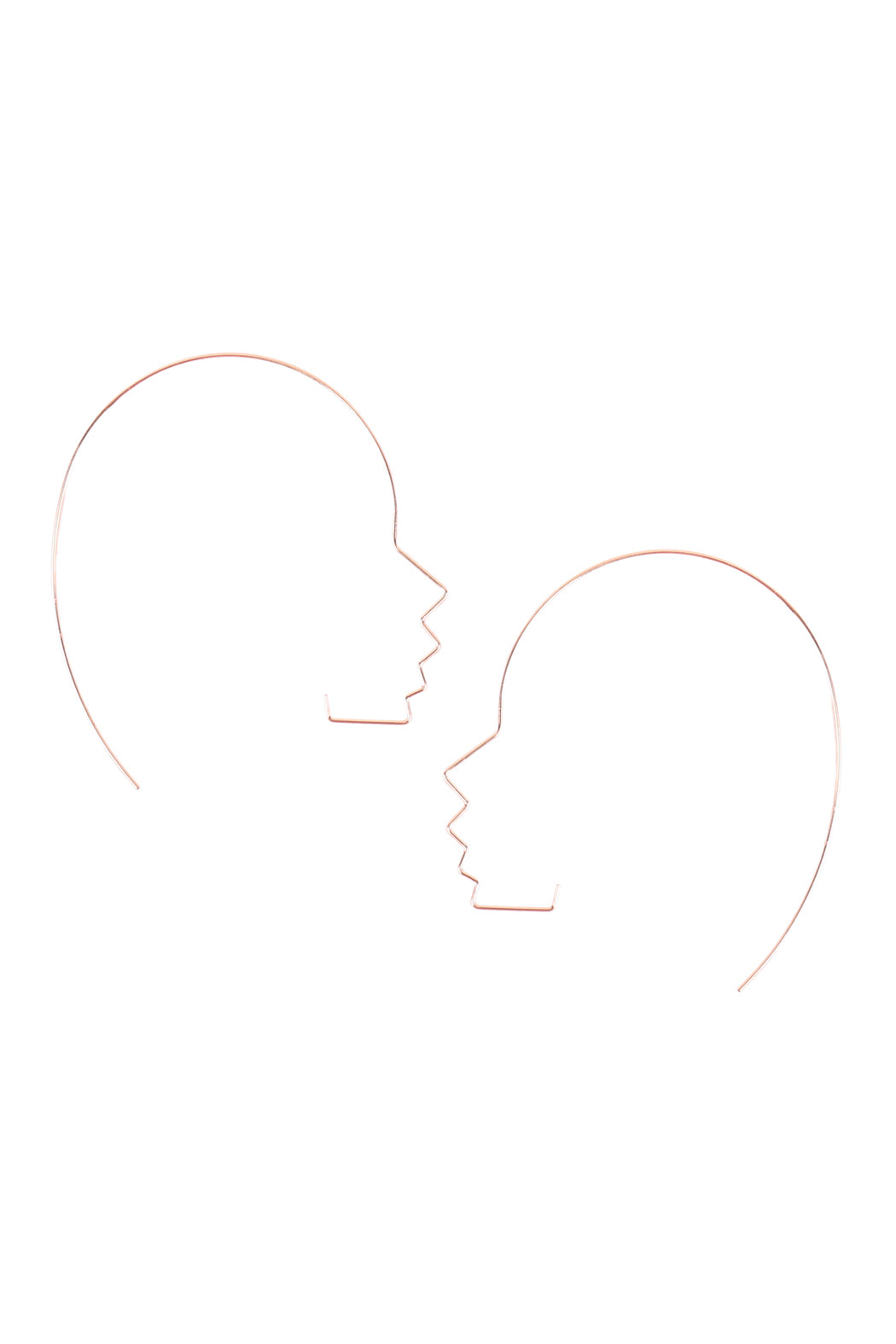 Side Face Wire Earrings