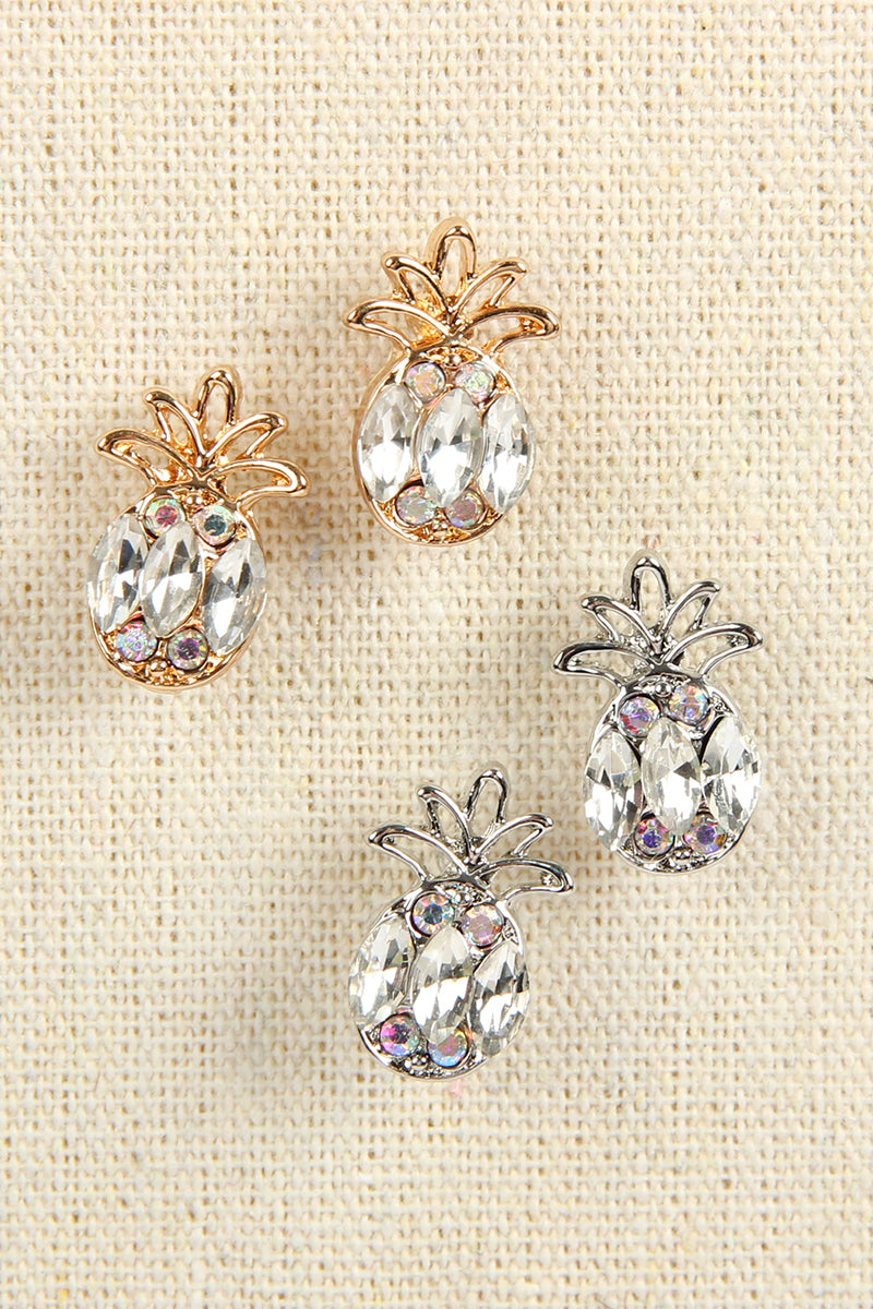 Pineapple Rhinestone Earrings