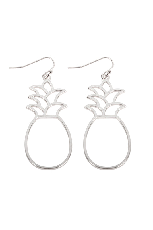 Pineapple Open Wire Hook Dangling Earrings