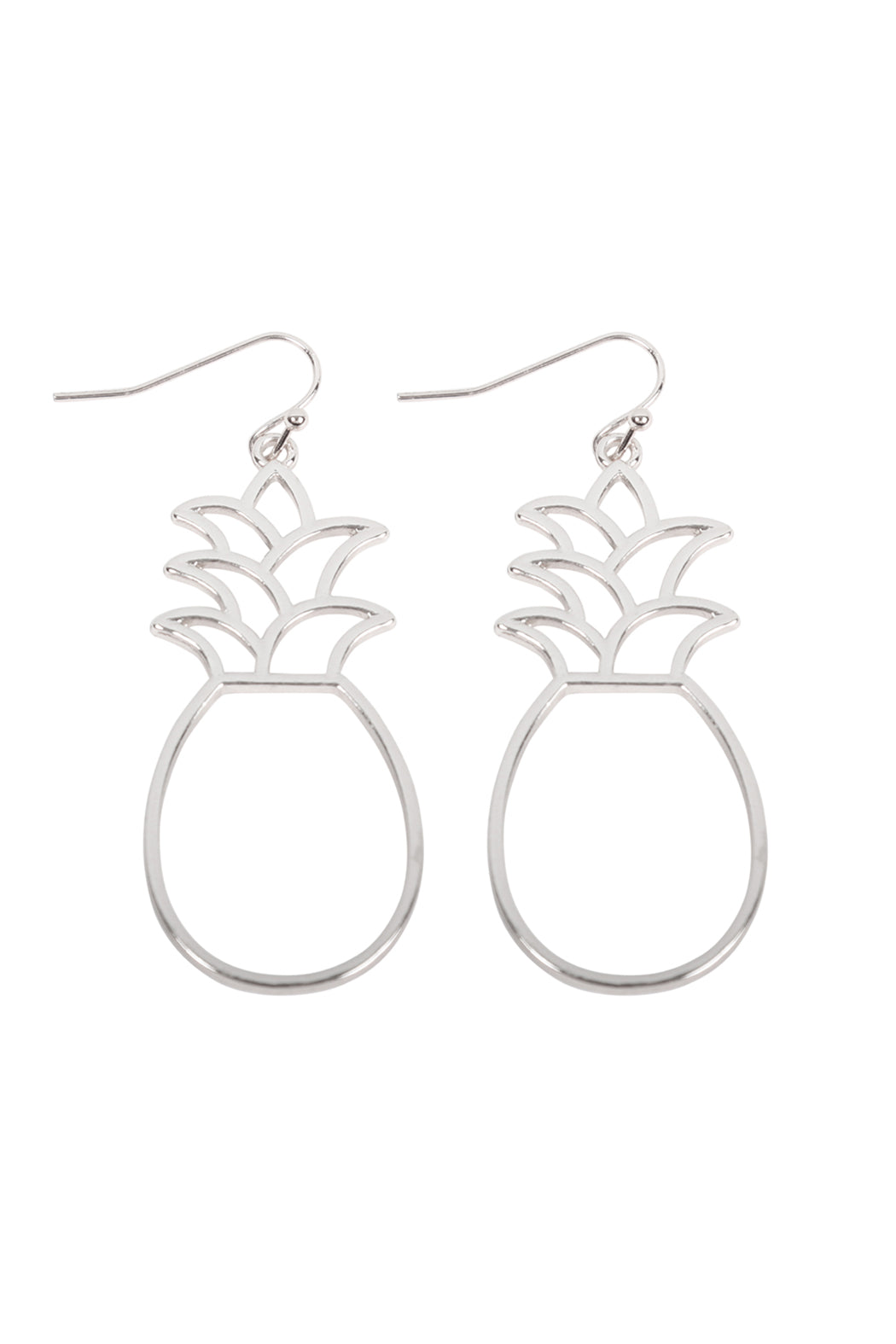 Pineapple Open Wire Hook Dangling Earrings / 6PAIRS