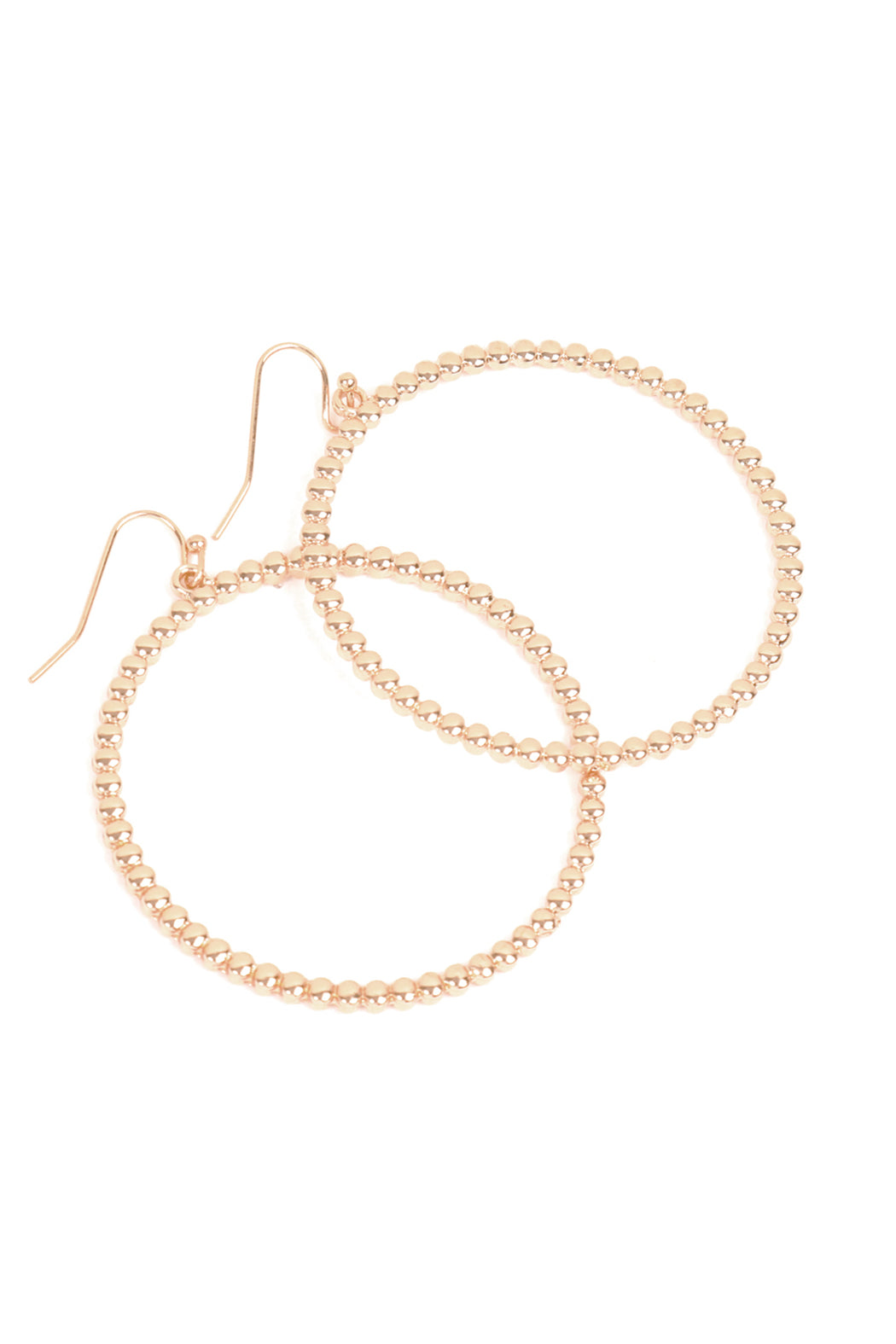 Round Textured Dangle Hook Earrings /6Pcs