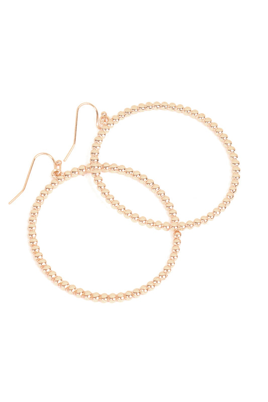Round Textured Dangle Hook Earrings /6Pcs