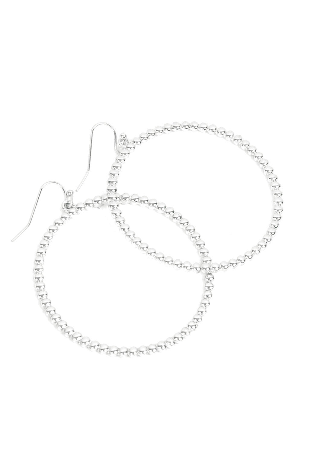 Round Textured Dangle Hook Earrings /6Pcs