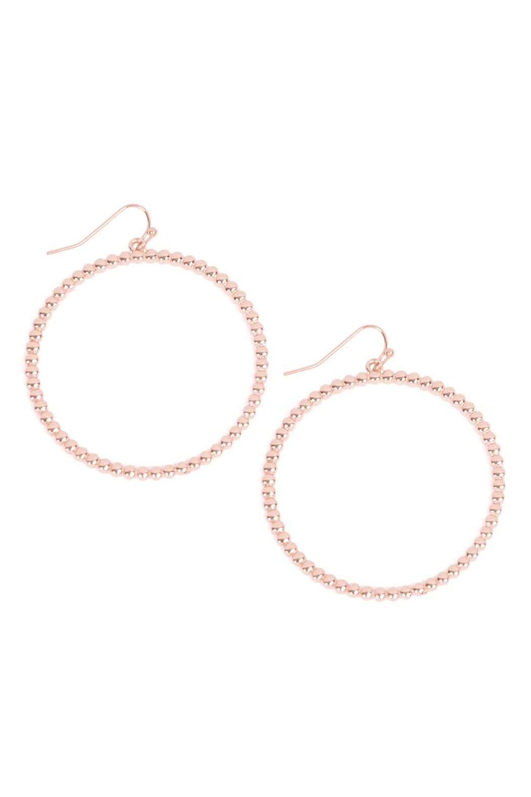 Round Textured Dangle Hook Earrings /6Pcs