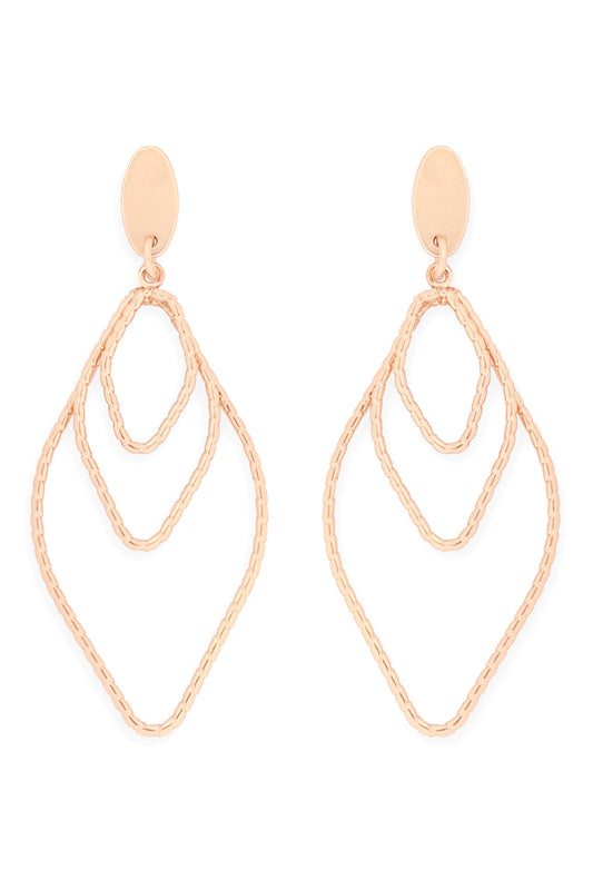 Gold Layered Textured Mar2uise Earrings