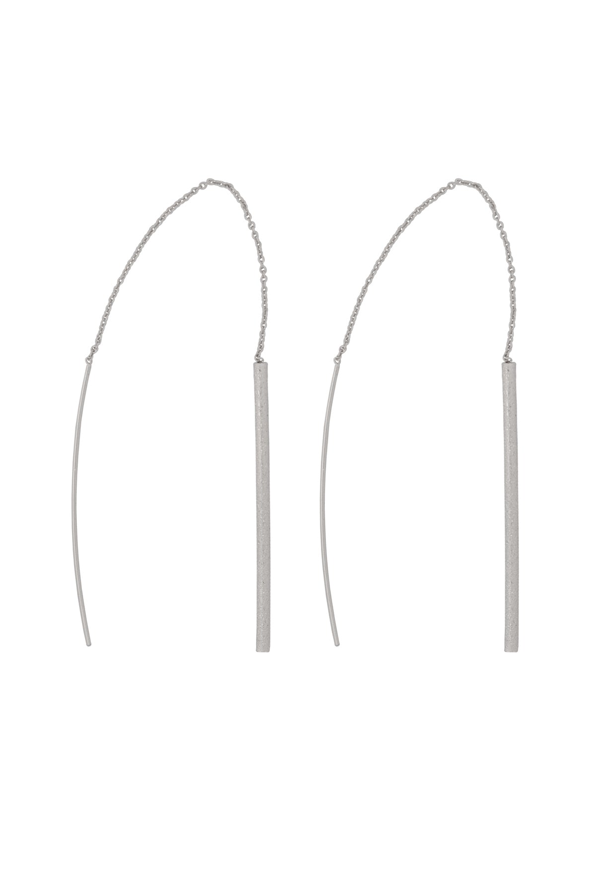Lariat Earrings Silver