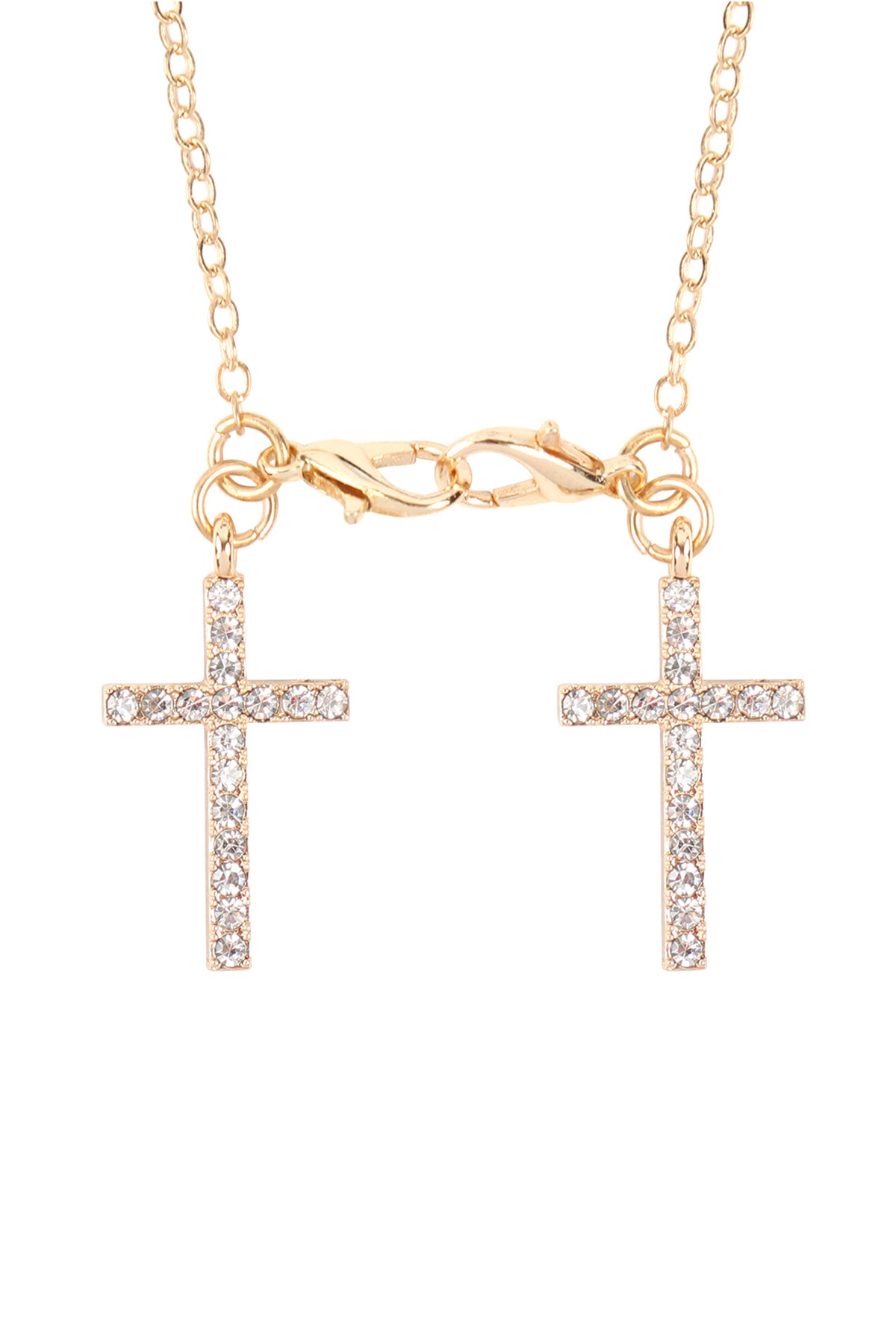 Eyeglasses Holder Cross Rhinestone Necklace