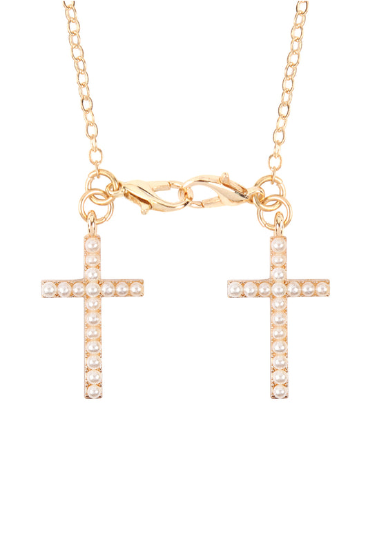 Eyeglasses Holder Cross Rhinestone Necklace