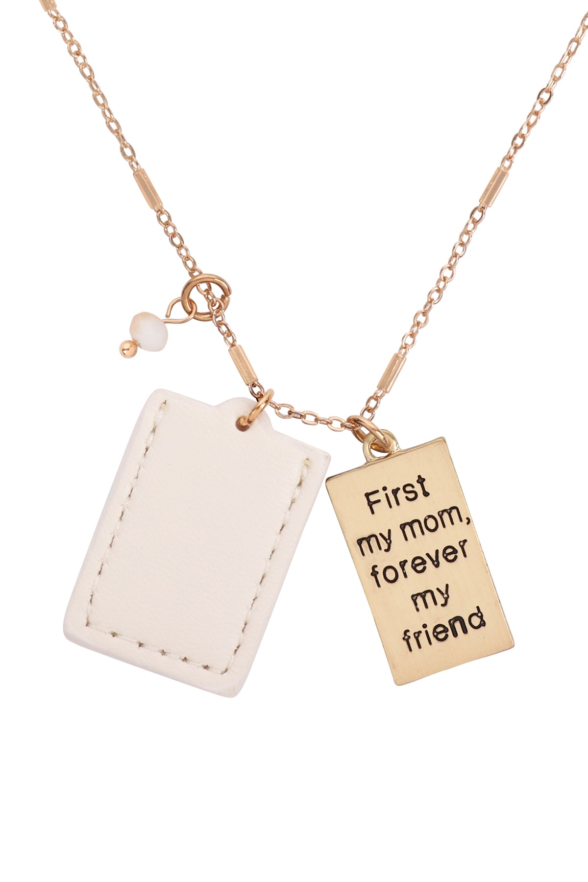 Bear Engraved Plate Pocket Necklace