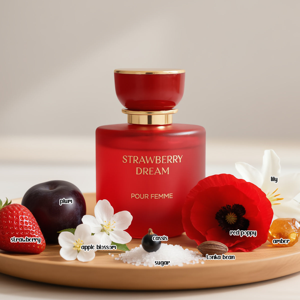 Strawberry Dream Spray Perfume Eau De Parfum For Women - 100ML/3.4FL.OZ./3PCS