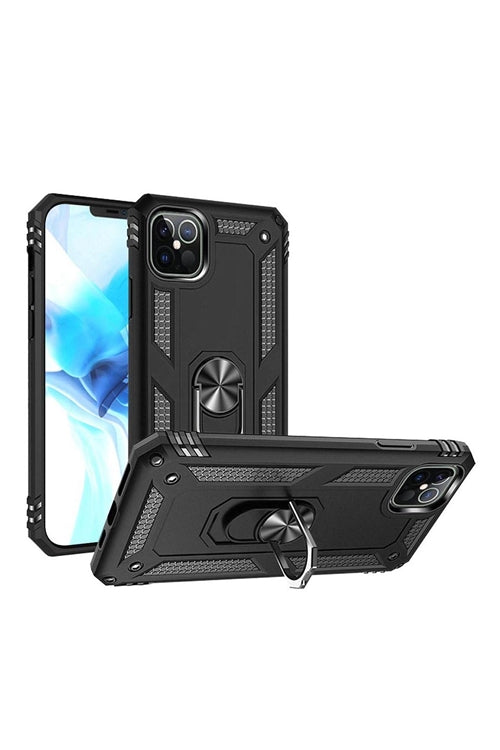 iPhone 12/Pro 6.1 Ring Magnetic Kickstand Hybrid Case Cover