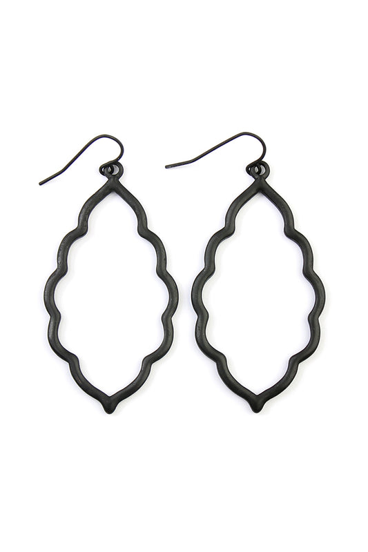 Moroccan Cutout Earrings Black