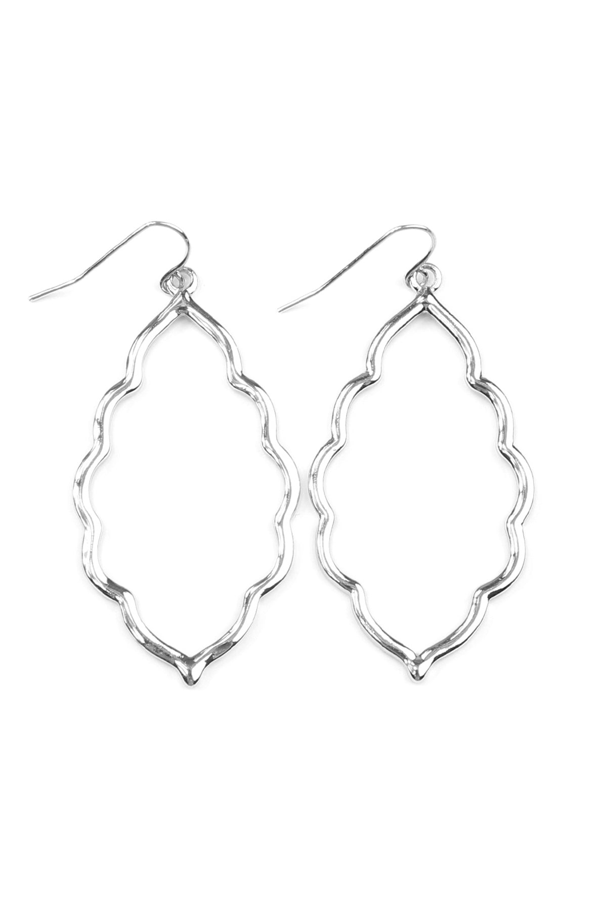 Moroccan Cutout Earrings Silver