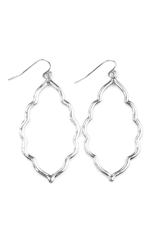 Moroccan Cutout Earrings Silver