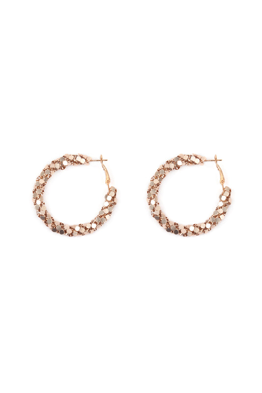 Wrap Pin Catch Hoop Earrings