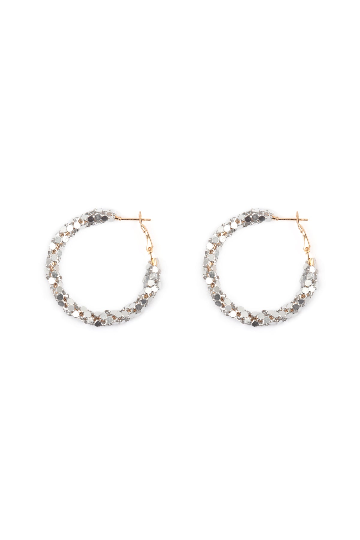 Wrap Pin Catch Hoop Earrings